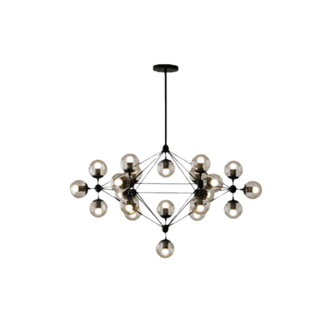 Chandelier – Metal & Glass Chandelier for Living Room